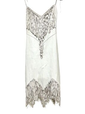 Clifford Olsen Leather from North Beach Leather fringe dress 1978 petite S